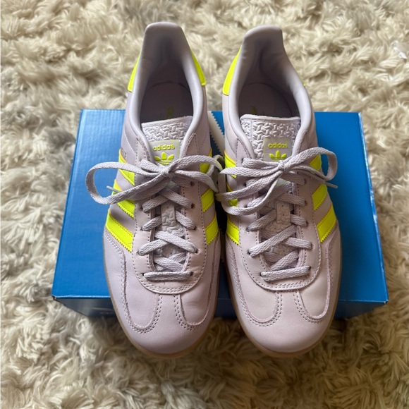 adidas Shoes - adidas Women's Sneakers in Light Gray and Neon Yellow